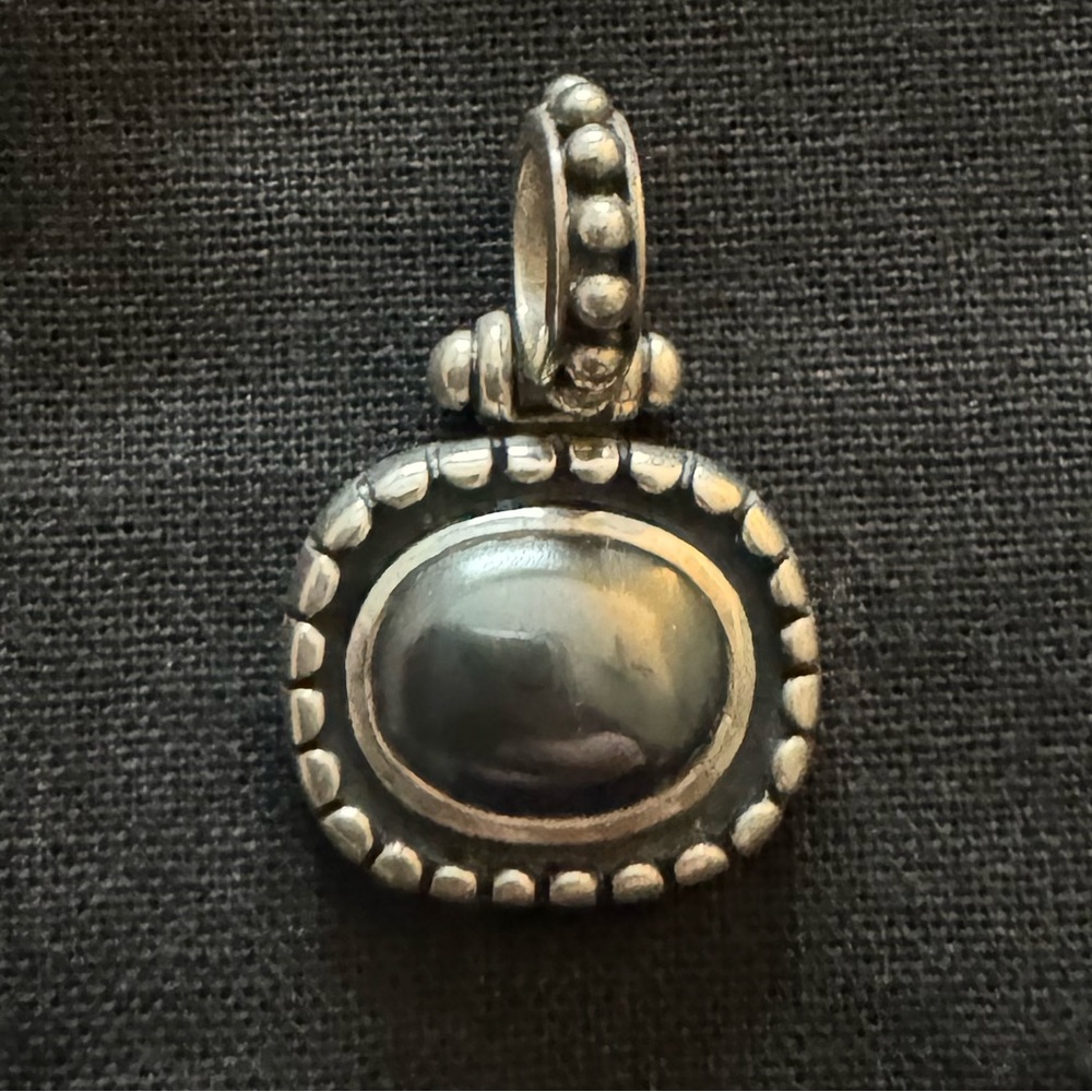 Vintage Silpada Sterling Silver Hematite Pendant